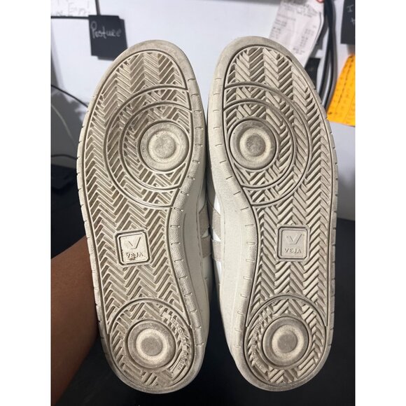 VEJA V-15 White Leather High Top Sneakers Women’s 10 • Minimalist Classic - Picture 10 of 12